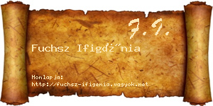 Fuchsz Ifigénia névjegykártya